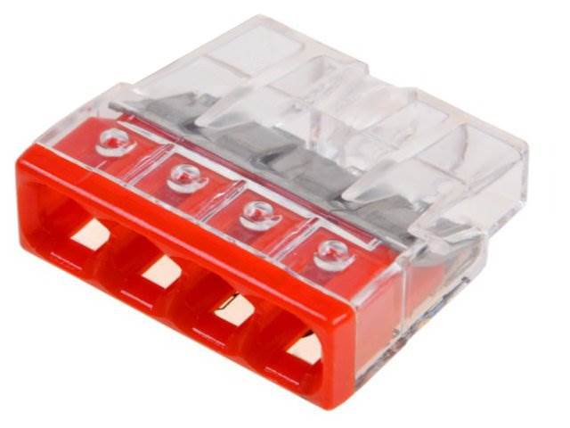 SZYBKOZŁĄCZE WAGO 2273-204 CZERWONE x4 10szt.