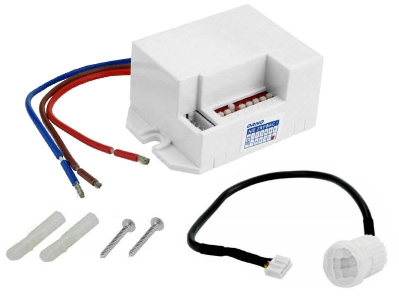 CZUJNIK RUCHU PIR ORNO z sensorem 360 st. 12-24V