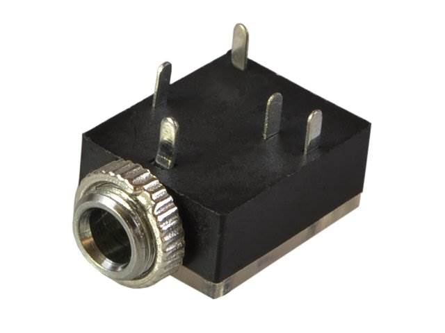 Gniazdo Jack 3,5mm do obudowy z nakrętka 