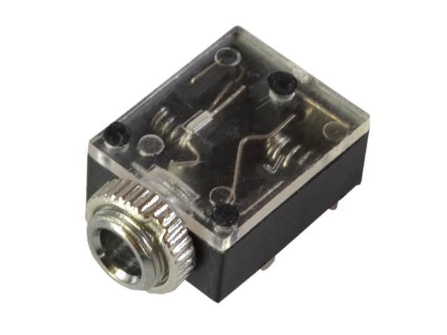 Gniazdo Jack 3,5mm do obudowy z nakrętka 