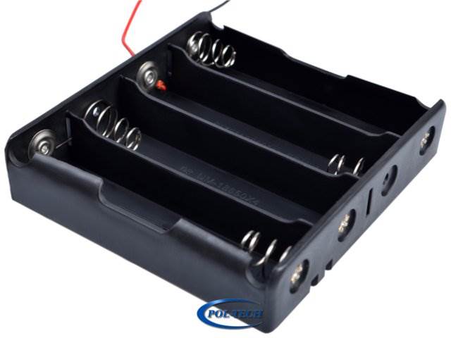 Koszyk na 4 baterie ogniwo - akumulator 18650 3,7V
