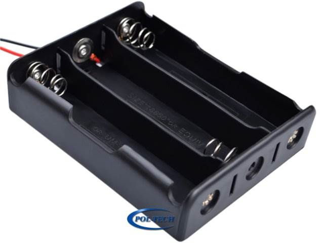 Koszyk na 3 baterie ogniwo - akumulator 18650 3,7V