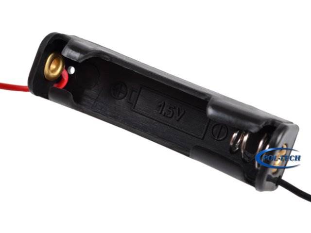 Koszyk na 1 baterie typu AAA / 1,5V z kablem