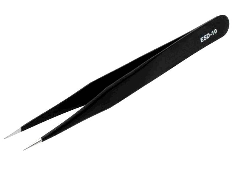 Pęseta ESD-10 prosta VETVS L=122