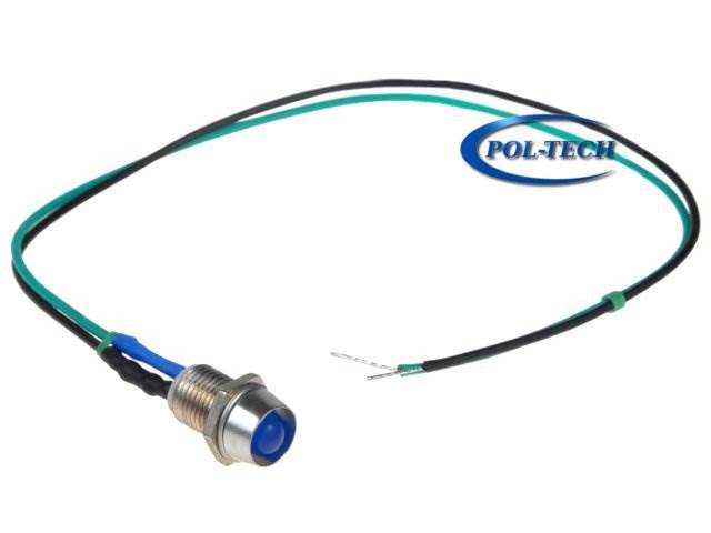 DIODA LED kontrolka 5mm 24V z przewodem NIEBIESKA