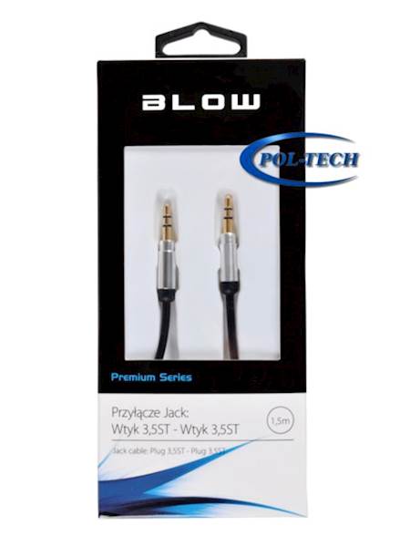 Kabel JACK 3,5mm BLOW wtyk SLIM - metal 2,5m