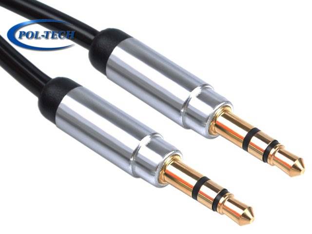Kabel JACK 3,5mm BLOW wtyk SLIM - metal 1,0m