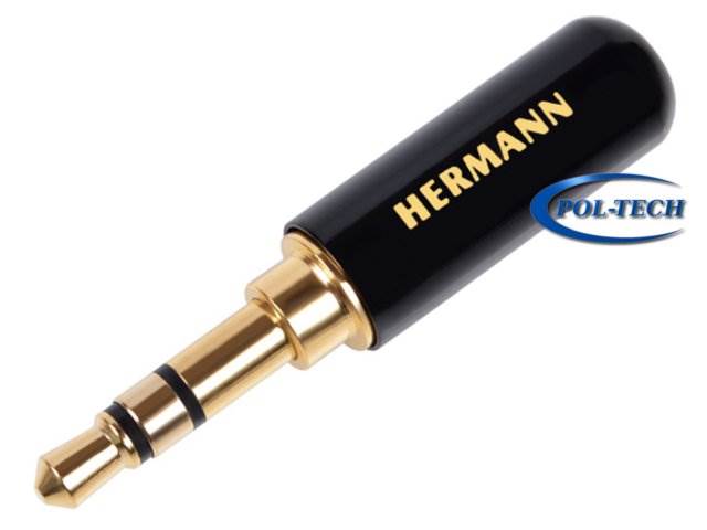 Wtyk montażowy jack 3,5mm HERMANN stereo typu SLIM