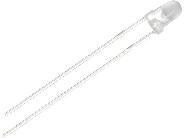 Dioda LED 3mm Biała ZIMNA matowa opakowanie 10szt