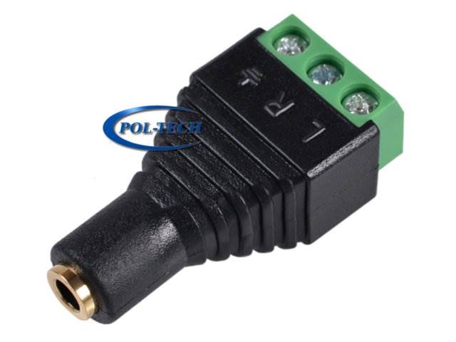 Gniazdo Jack 3,5mm stereo z szybkozłączem 3-pin