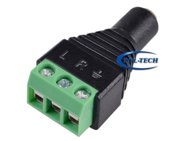 Gniazdo Jack 3,5mm stereo z szybkozłączem 3-pin