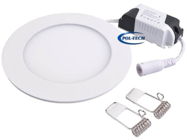 PANEL LED 12W / 230V okrągły - biały ciepły