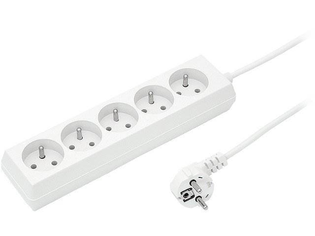 PRZEDŁUŻACZ SIECIOWY 230V / 5 gniazda biały ART 3m