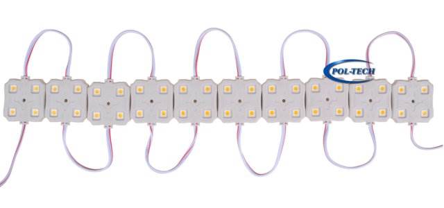 Moduł 4x LED 5050 - 12V wodoodporny - biały zimny