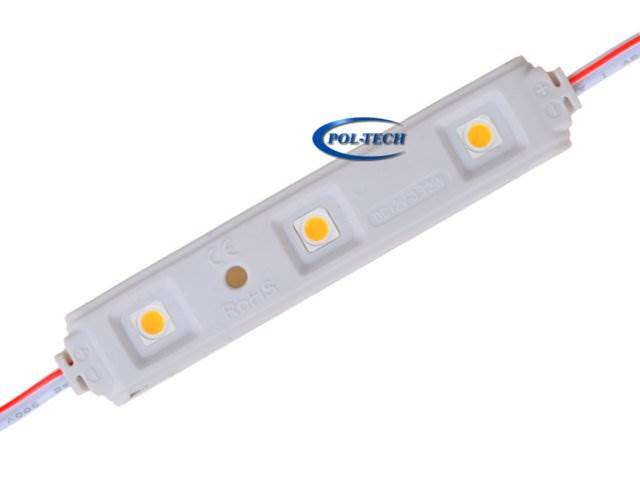 Moduł 3x LED 5050 - 12V wodoodporny - neutralny