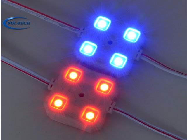 Moduł 4x LED 5050 - 12V wodoodporny - niebieski