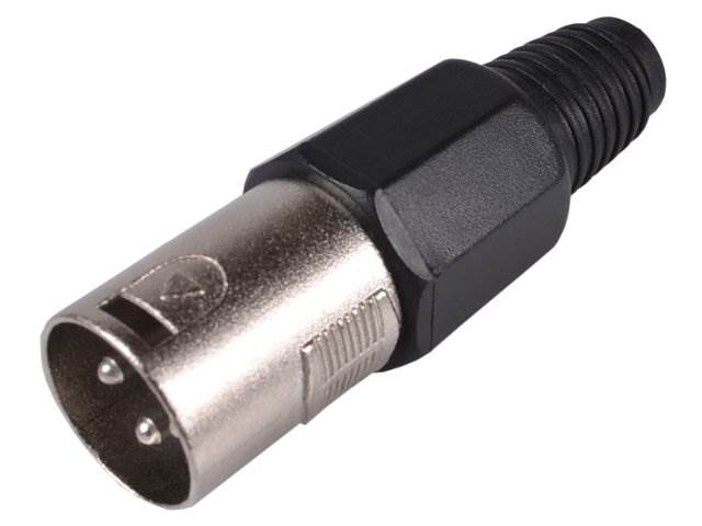 Wtyk mikrofonowy 3pin XLR - czarny