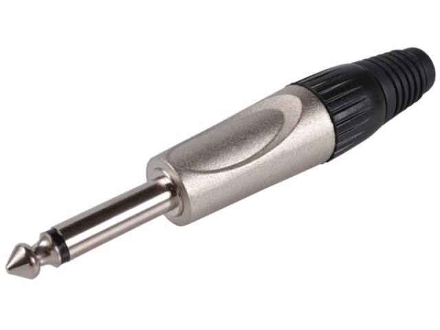 Wtyk Jack 6,3mm MONO na kabel metal Talvico