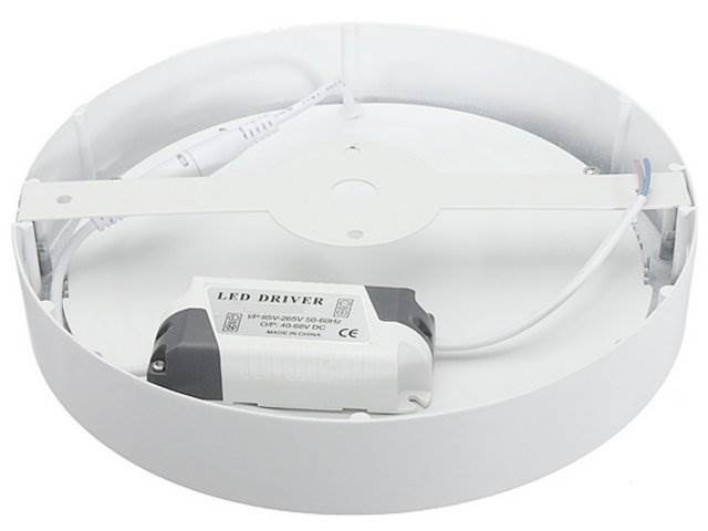 Panel LED natynkowy okragły 12W  neutralny
