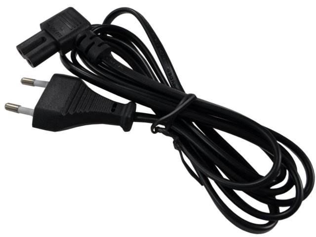 Kabel przewód sieciowy 230V ósemka kątowa - 1,8m 