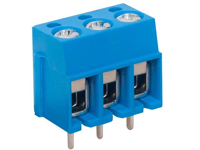 Listwa montażowa 3x  niebieska RASTER:5mm