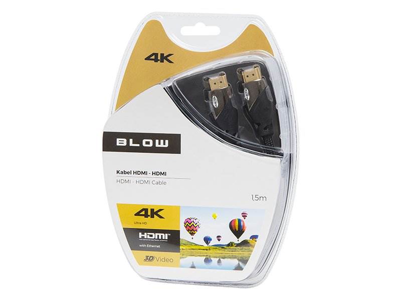 Kabel HDMI - HDMI / 4K 2.0 - PREMIUM BLACK 1,5m