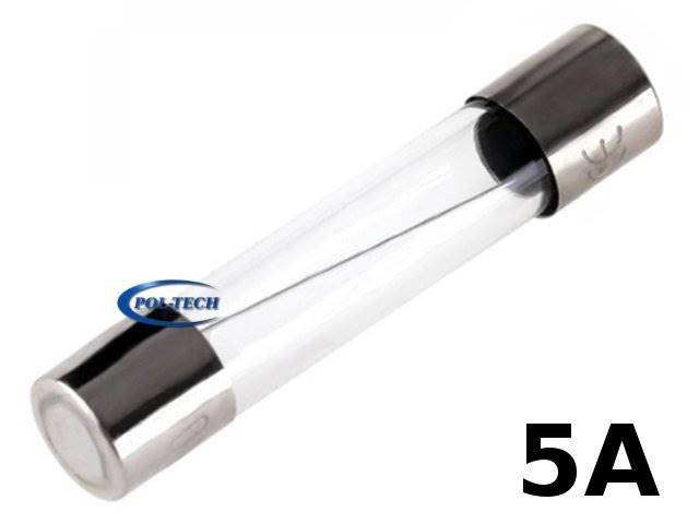 Bezpiecznik szklany 30mm / 5A - 10 szt.