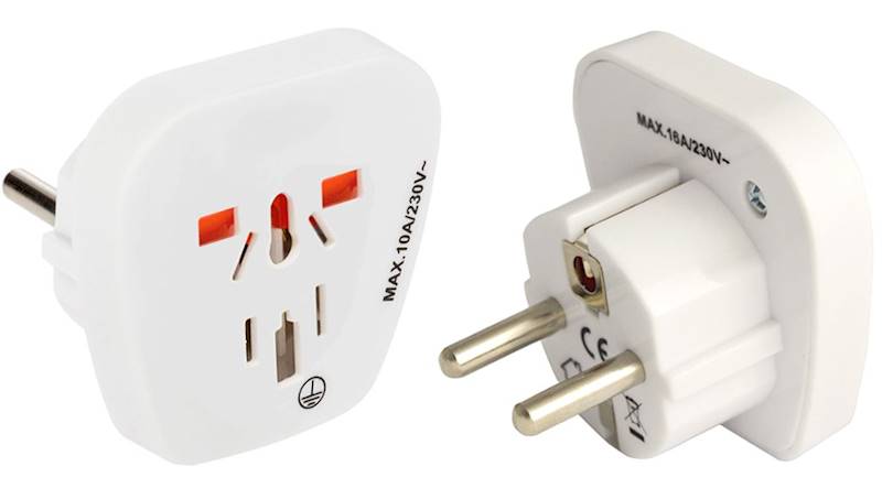 Adapter podróżny sieciowy POLSKA wt.- UK / USA gn.