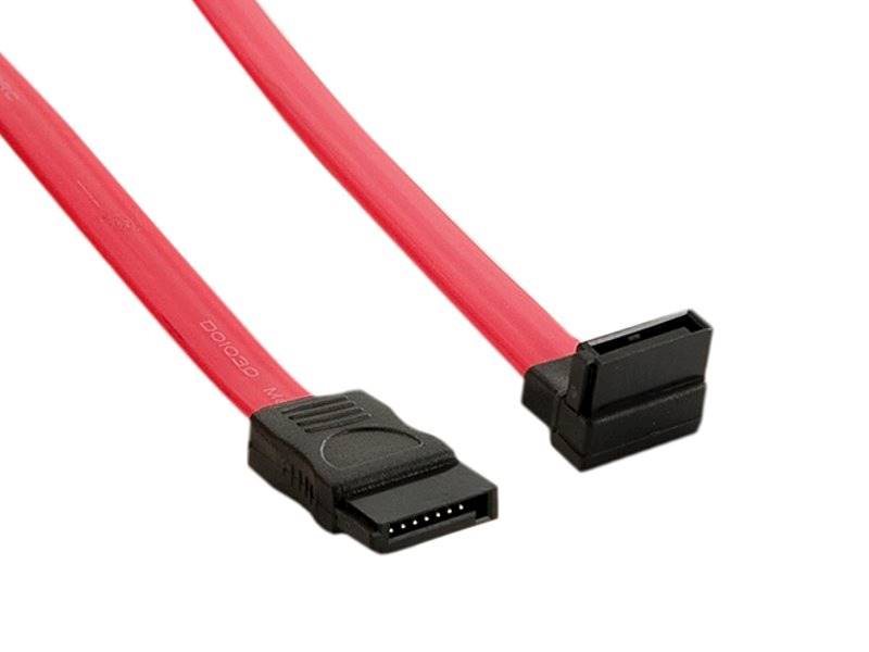 Kabel przewód SATA - SATA kątowo - płaski - 35cm