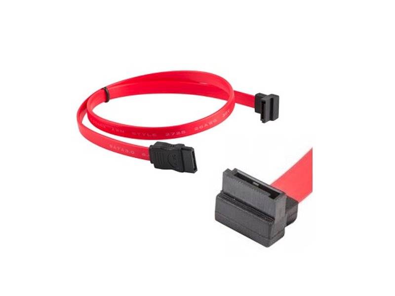 Kabel przewód SATA - SATA kątowo - płaski - 35cm