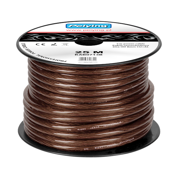 PRZEWÓD KABEL MOCY ZASILAJĄCY BRĄZOWY 6 AWG/13mm2