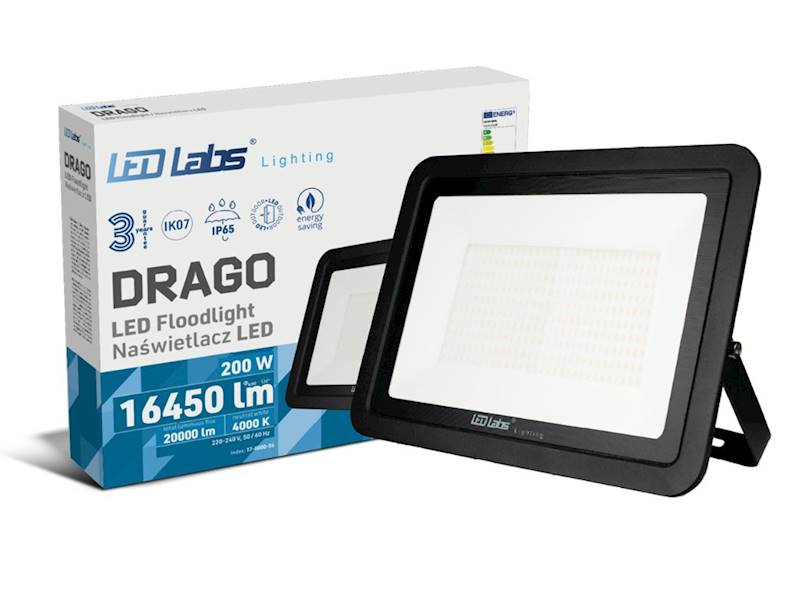 HALOGEN NAŚWIETLACZ LED 200W IP65 4000K slim