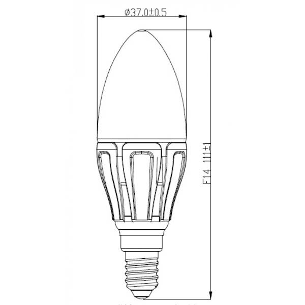 Żarówka DPM LED SMD E14 / 6W 460lm b.ciepły