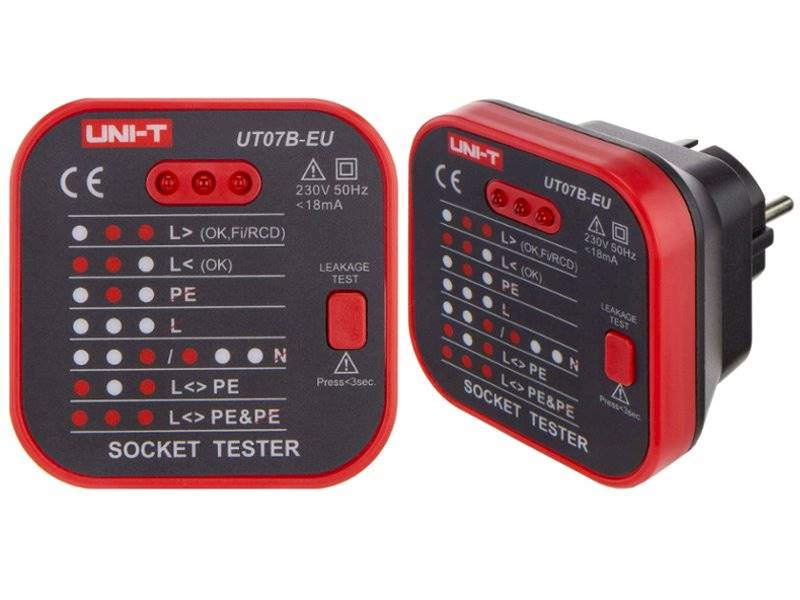 Miernik UNI-T UT07B wskaźnik sieci 230V z test RCD