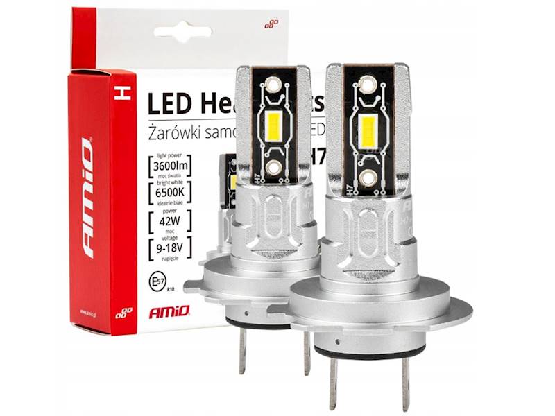 Żarówka LED samochodowa H7 mini 42W - 2szt. AMIO