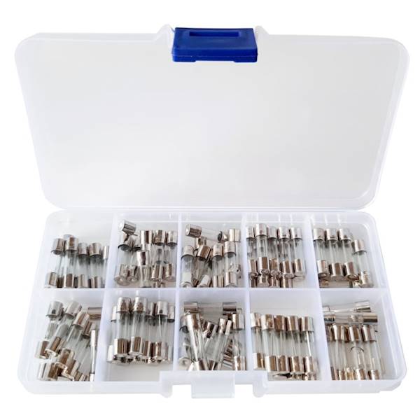 Zestaw bezpieczników szklanych WTA 5x20mm 100szt.