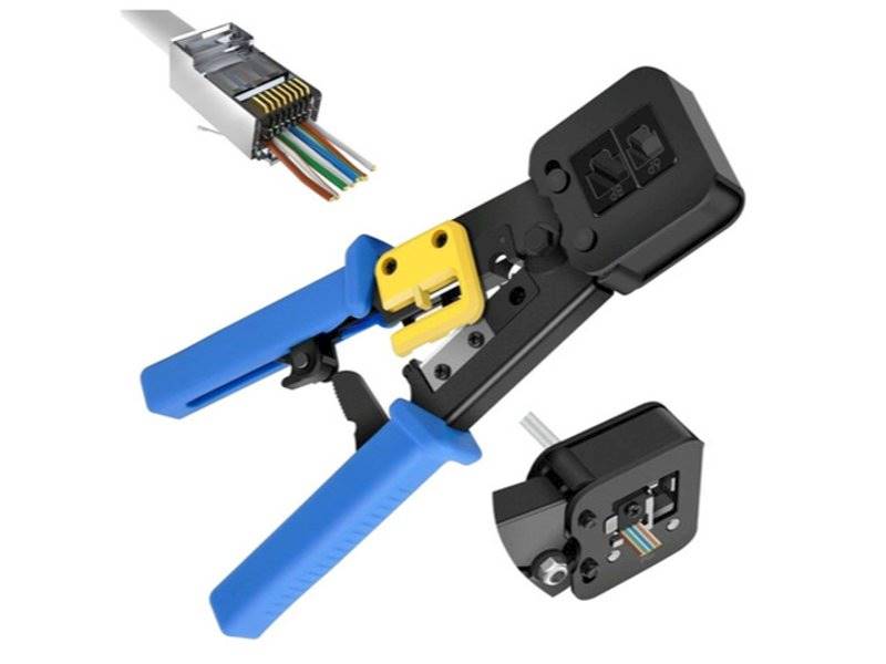 Zaciskarka wtyków przelotowych RJ45 8P 4P KD-376Z