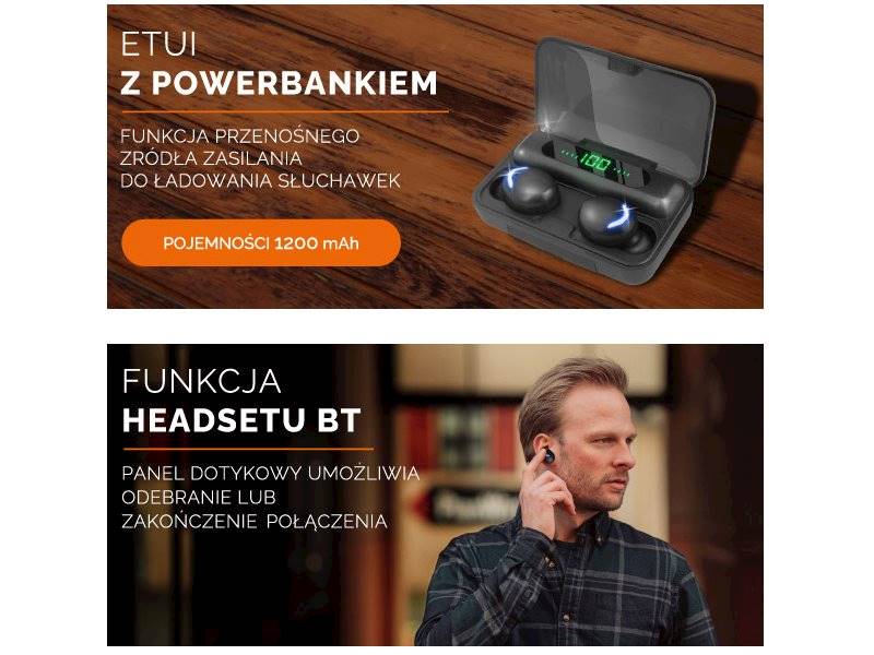 Słuchawki douszne Bluetooth bezprzewodowe LTC