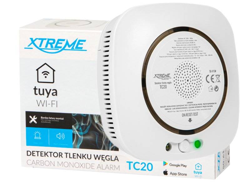 DETEKTOR CZUJNIK tlenku węgla na WiFi TC20 Xtreme