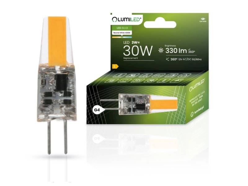 Żarówka LED G4 3W 330lm - neutralna LUMILED
