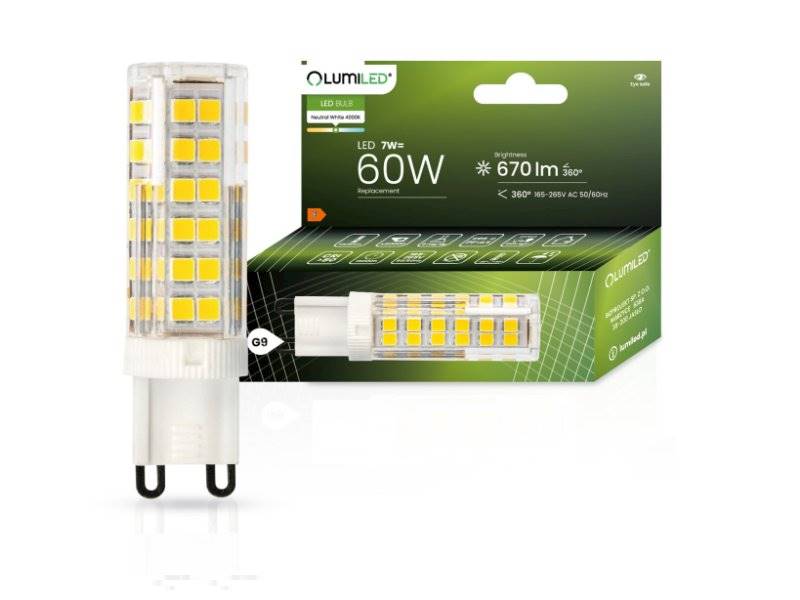 Żarówka LED G9 7W 670lm - neutralna LUMILED