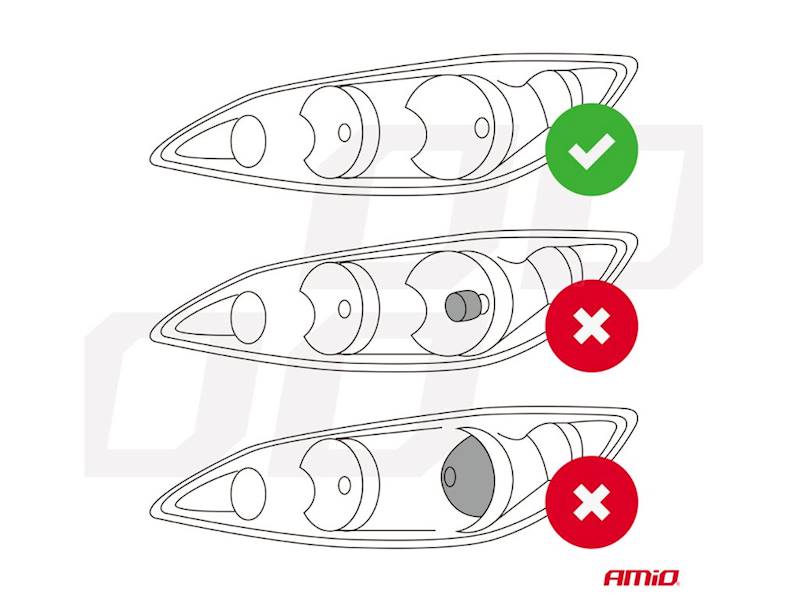 Żarówki samochodowe LED FLEX H7 40W soczewka AMIO