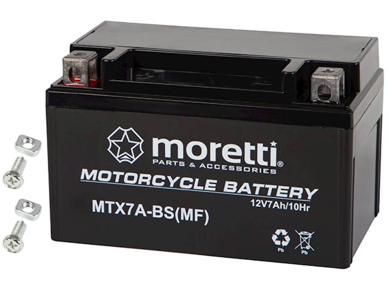 Akumulator żelowy motocyklowy 12V / 7Ah Moretti