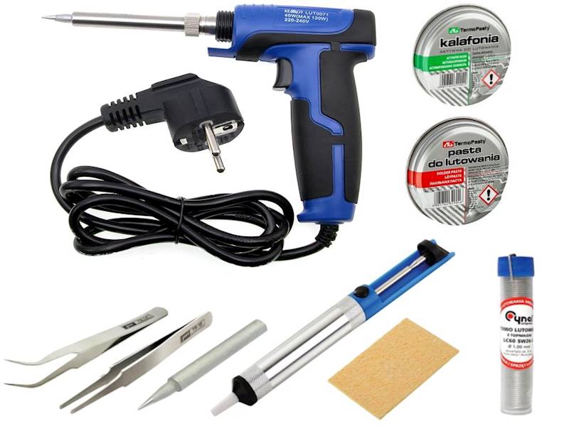 LUTOWNICA OPOROWA pistolet + akcesoria 8szt.