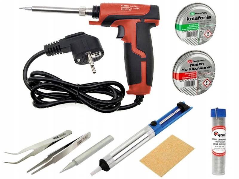 LUTOWNICA OPOROWA pistolet + akcesoria 8szt.