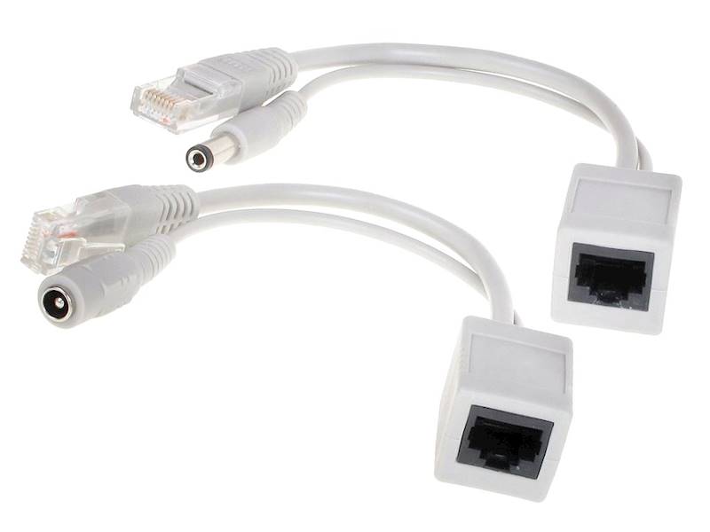 Adapter POE pasywny splitter + iniektor - biały