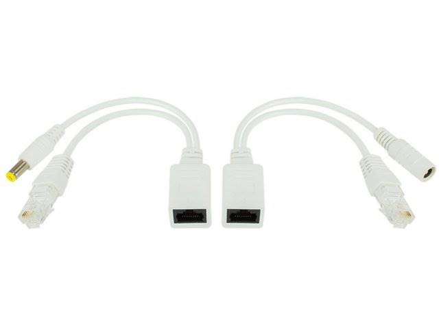 Adapter POE pasywny splitter + iniektor - biały