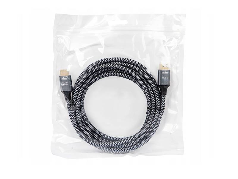 Kabel Przyłącze HDMI-HDMI 8k 5m plecionka
