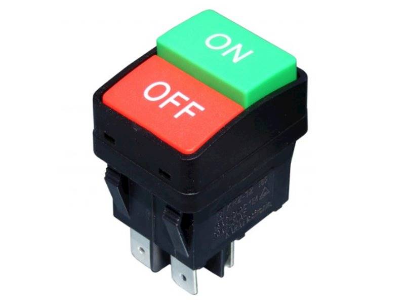 Przełącznik stabilny ON-OFF czerwono-zielony 4pin