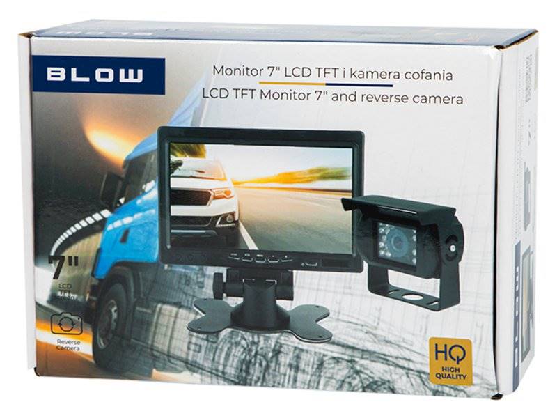 Monitor LCD do kamery cofania 7"+ kamera cofania